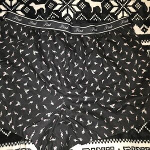 Victoria's Secret Black Floral Pajama Shorts